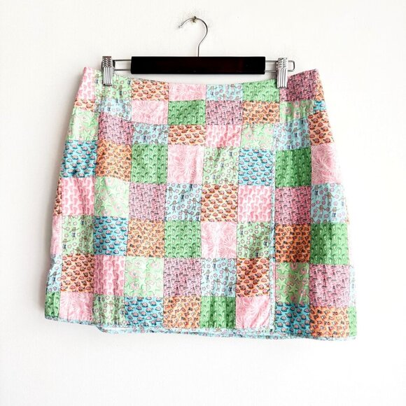 Vineyard Vines Pastel Patchwork Mini Skirt 10 - Picture 1 of 6